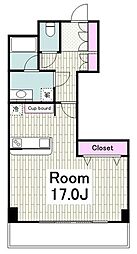 OceanTower 1Kの間取図画像