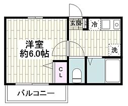 コンフォーティア 1Kの間取図画像