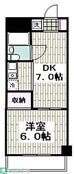 TOP洋光台 1DKの間取図画像