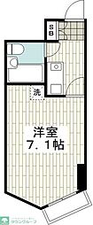 山下公園サンライトマンション2号棟 1Kの間取図画像