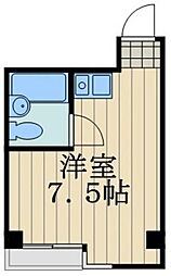 アーバンヒルズ小金井 3階ワンルームの間取り