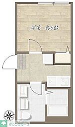 Lily＆A 2階1Kの間取り