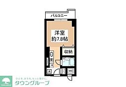 シティフォーラム新小平 4階ワンルームの間取り