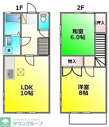 コーポ梶野Ａ（コーポカジノ） 2LDKの間取り