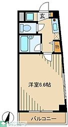 第6千代鶴ビル 2階1Kの間取り