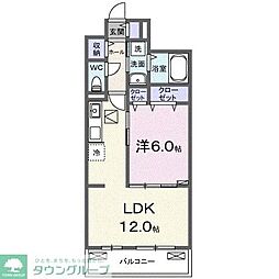 アウル吉祥寺南 3階1LDKの間取り