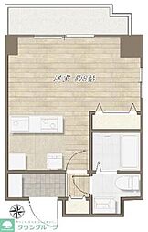 第3荒野ビル 8階ワンルームの間取り