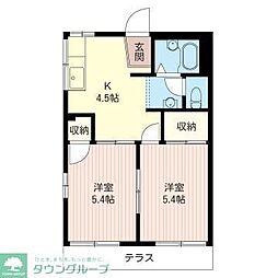 エステート851 1階2Kの間取り