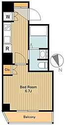パークレーン国分寺 8階1Kの間取り