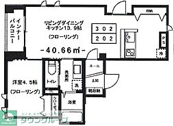 ALBANO 2階1LDKの間取り