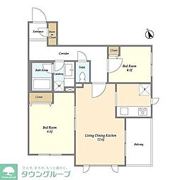 アプリーレ南荻窪 2LDKの間取図画像