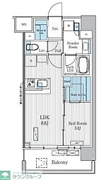 Terra蚕糸の森 1LDKの間取図画像