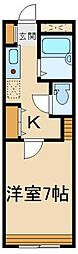 パサデ柳沢駅前 1Kの間取図画像