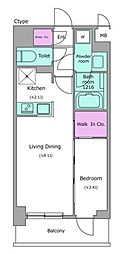 KDXレジデンス上石神井2 1LDKの間取図画像