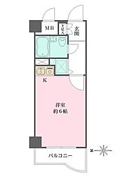藤和シティコープ三鷹南2 1Kの間取図画像