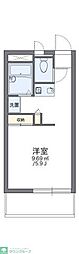 レオパレスけやき 1Kの間取図画像