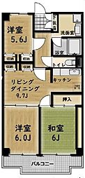 ピア・グランデ弐番館 3LDKの間取図画像