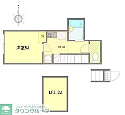 サザンロード国分寺 1Kの間取図画像