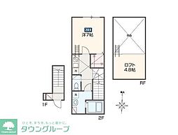 小平市学園西町1丁目アパート 1Kの間取図画像