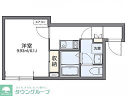 LEONEXTライネ 1Kの間取図画像
