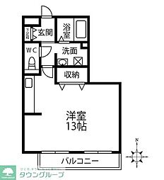 セジュール井草2 ワンルームの間取図画像
