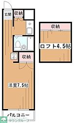 S・Tハイツ ワンルームの間取図画像