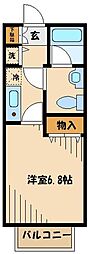 エクセルコート成城 1Kの間取図画像