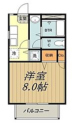 クルーズハウス 1Kの間取図画像