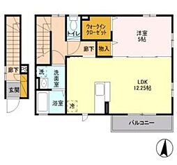 ボヌールE 1LDKの間取図画像