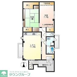 第1本多ビル 2LDKの間取図画像