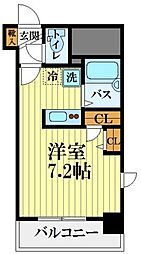 HF国分寺レジデンス 1Kの間取図画像