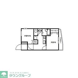 シティーホーム鷹の台#4 2Kの間取図画像