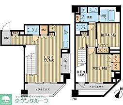 東急田園都市線 池尻大橋駅 徒歩10分の賃貸マンション 1階1SLDKの間取り