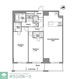 東京メトロ丸ノ内線 西新宿駅 徒歩5分の賃貸マンション 14階2LDKの間取り