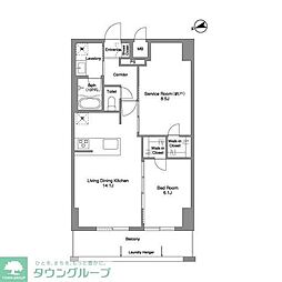 東京メトロ丸ノ内線 西新宿駅 徒歩5分の賃貸マンション 11階1SLDKの間取り