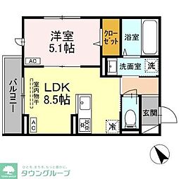 JR総武線 大久保駅 徒歩8分の賃貸アパート 3階1LDKの間取り