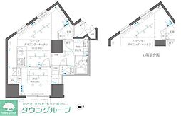 東京メトロ丸ノ内線 四谷三丁目駅 徒歩4分の賃貸マンション 10階1LDKの間取り