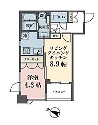 メゾンビスタ渋谷宇田川 4階1LDKの間取り