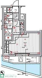 東京メトロ千代田線 乃木坂駅 徒歩6分の賃貸マンション 1階1Kの間取り
