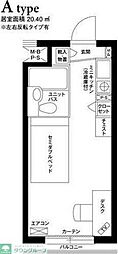JR山手線 恵比寿駅 徒歩7分の賃貸マンション 5階ワンルームの間取り