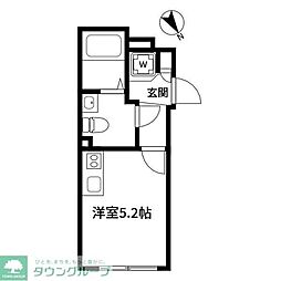 京王線 笹塚駅 徒歩12分の賃貸マンション 1階ワンルームの間取り