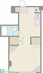 東急東横線 学芸大学駅 徒歩14分の賃貸マンション 3階ワンルームの間取り