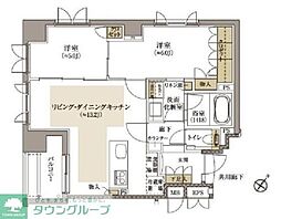 東京メトロ丸ノ内線 赤坂見附駅 徒歩6分の賃貸マンション 4階2LDKの間取り