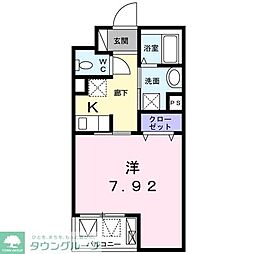 京急本線 梅屋敷駅 徒歩13分の賃貸マンション 3階1Kの間取り
