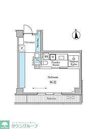JR山手線 品川駅 徒歩9分の賃貸マンション 4階ワンルームの間取り