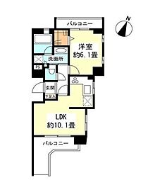 東急東横線 都立大学駅 徒歩7分の賃貸マンション 3階1LDKの間取り