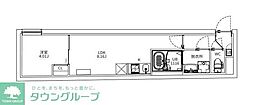新宿区西五軒町マンション 1LDKの間取図画像