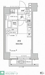 都営浅草線 本所吾妻橋駅 徒歩4分の賃貸マンション 10階ワンルームの間取り
