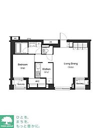 PRIMEURBAN笹塚 1LDKの間取図画像