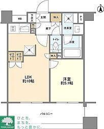 プライア渋谷 1LDKの間取図画像